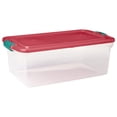 thumbnail image 2 of Homz 64 Quart Holiday Decor Plastic Storage Bin with Latching Lid, 6 Pack, 2 of 11