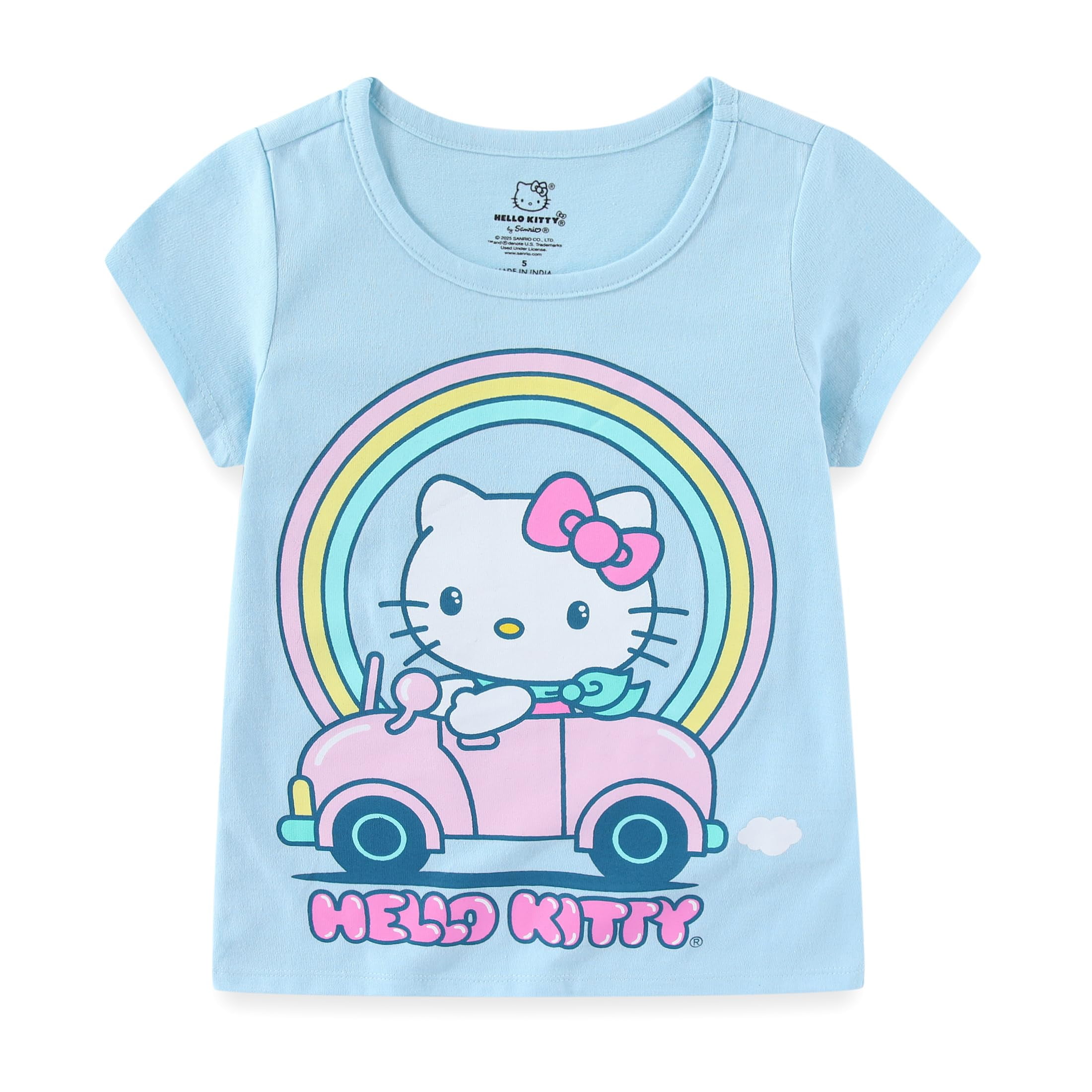 Hello Kitty Sanrio Short Sleeve T-shirt (Girls), 3 Pack, Sizes 4-12
