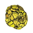thumbnail image 2 of Kdxio Yellow Butterflies Print Shower Cap for Women,Elastic and Reusable,Double Waterproof Layers Bathing Hat, 2 of 9
