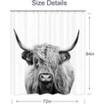 thumbnail image 4 of Farmhouse Style Shower Curtain Sets Waterproof Polyester 72x72 Inch, Highland Cow & Barn Door Design , Country Bathroom Decor Includes 12 Hooks​, 4 of 4