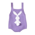 thumbnail image 2 of UACY Baby Girl Boy My First Easter Outfit Bunny Romper Sleeveless Knitted Bodysuit Jumpsuit Cute Spring Clothes, 2 of 5