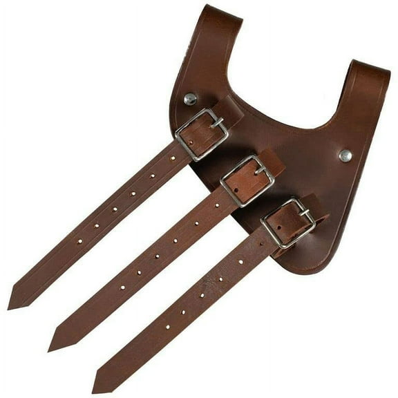 Mythrojan Renaissance Leather Right Hand Sword Frog LARP Costume Accessory Rapier Knight Sword Belt - Brown