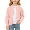 thumbnail image 2 of Auroural Girls Cardigan 7-8 Open Front Girls' Fall and Winter Knitted Cardigan Sweater Solid Color Casual Sweater Coat 2-13Years, 2 of 9