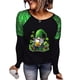 thumbnail image 2 of RKSTN Women's St Patrick's Day T Shirts Top Oversized Crewneck Glitter Luckys Irish Shamrocks Paddy's Day Graphic Print Long Sleeve Shirt Womens Casual Plus Size Round Neck Loose Fits Comfy Tees, 2 of 9