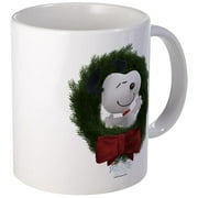 CafePress Snoopy Christmas Wreath Mug Unique Coffee Mug, Coffee Cup CafePress by