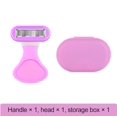 thumbnail image 2 of YOPTOP Rasoir pour Femmes à 6 Couches, Mini Rasoir, Rasoir pour Aisselles, Couteau à Poils, Rasoir Manuel pour Jambes, Épilateur de Rasage, Violet, 2 of 8