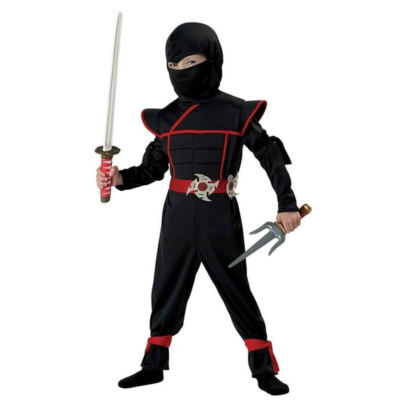 Stealth Ninja Warrior Jumpsuit Child Costume Large 10-12