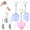 3PCS, variant on 2PCS Rechargeable Purse Light Handbag Light,Love Wallet Tote Bag Touch Sensing Night Lights for Inside Purse, Heart Purses Lights Keychain,Rechargeable LED Automatic Glow Lamp for Valentine