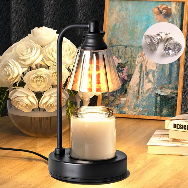 DAYBETTER Lámpara Calentadora de Velas Luces de Cera Derretidas con Temporizador Regulable para la Decoración Del Dormitorio de la Nueva Casa, Regalos para Mamá con 2 Bombillas