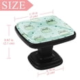 thumbnail image 4 of 4 Pcs Square Cabinet Handle Cupboard Knob Drawer Pulls Handle Hippo Green Drawer Knobs with Screws Furniture Decoration, 4 of 7