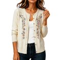thumbnail image 5 of LEKODE womens cardigan sweaters Trendy Solid Oversized Soft Knit Button Up Sweater Cardigan women clothing Beige S, 5 of 6
