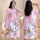 thumbnail image 2 of Hello Kitty Camisón De Las Mujeres De Verano De Manga Corta Doraemon Bob Esponja Suelta Media Longitud Falda De Dibujos Animados Lindo Pijamas Ropa De Hogar, 2 of 4