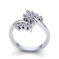 thumbnail image 3 of Natural 1.5ct Round Cut Diamond Ladies Bridal Fancy Leaf Anniversary Wedding Band Solid 18K Rose, White or Yellow Gold G SI1, 3 of 3