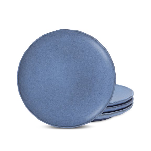 Stone Lain Rio 4-Piece Salad Plate Set Stoneware, Blue