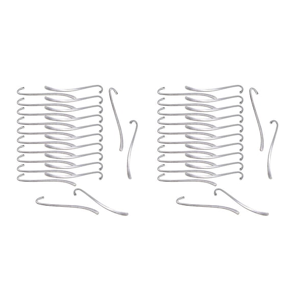 Naiovety Marcapáginas con gancho de 24 piezas, fabricación de joyas de aleación de Zinc, marca de libro, colgantes para el hogar, recuerdos, Plata 2piezas