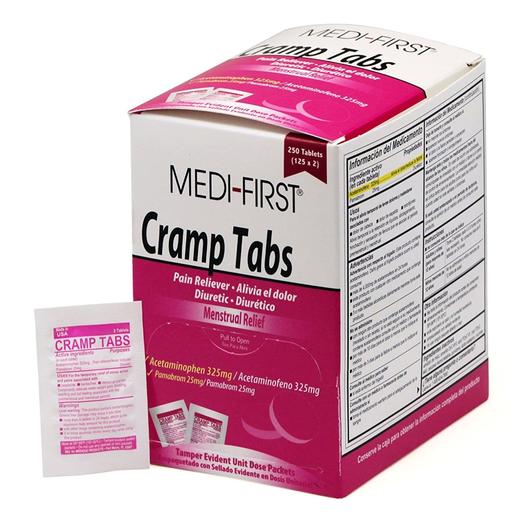 MediFirst® Cramp Tabs Acetaminophen / Pamabrom Cramp Relief