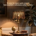 thumbnail image 2 of Metal Drum Lampshade for Table Lamps, AEELLEEA  Large Oval  Lamp Shade For Floor Lamps, Black Light Cover   (Spider) (12×8)'' ×(14×10.5)'' ×8.5" H, 2 of 7