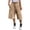 AQ17_Coffee, variant on Womens Wide Leg Sweat Bermuda Shorts Drawstring Elastic Waist Hem Casual Lounge Shorts with Pockets Coffee L