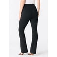 thumbnail image 2 of Roaman's Women's Plus Size Tall Plus Size Ponte Bootcut Pant With Pockets And Pull On Elastic Waist, 2 of 4