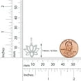 thumbnail image 4 of 1/10 Cttw Natural Diamond Open Lotus Flower Charm Necklace Pendant in 925 Sterling Silver, 4 of 7