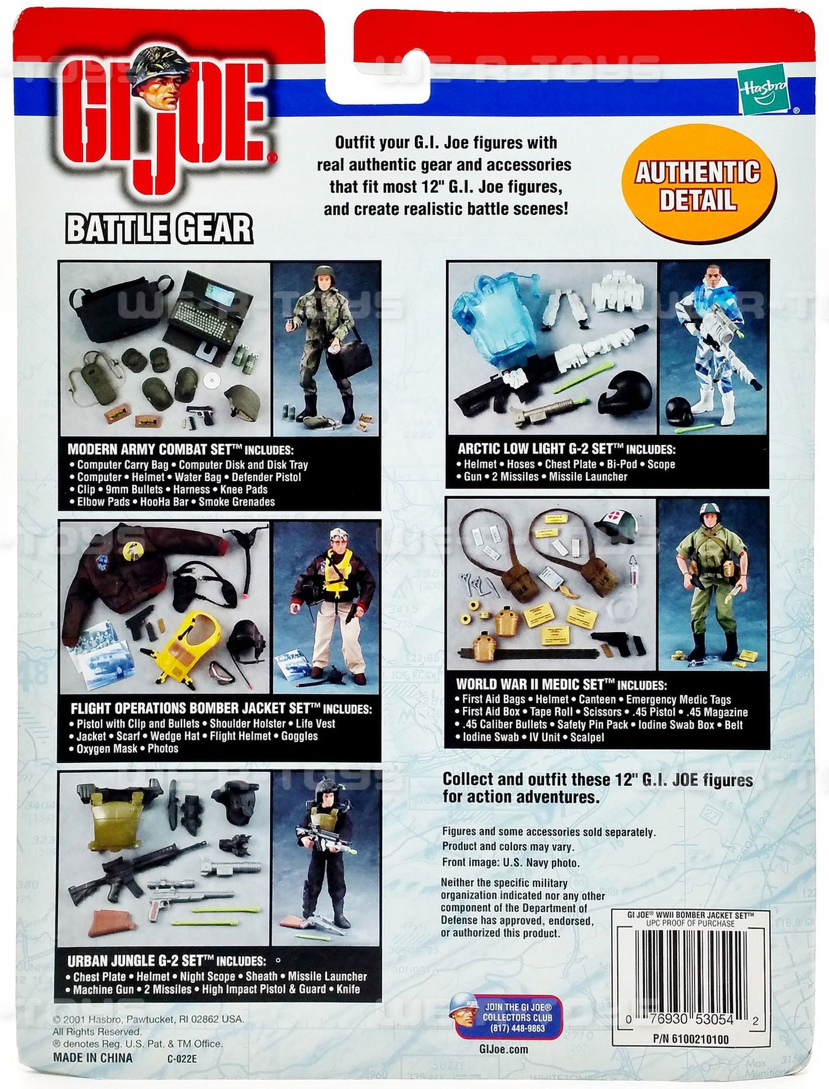 G.I. Joe Flight Operations Bomber Jacket Battle Gear Set 2001