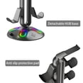 thumbnail image 4 of Soporte para Controlador de Juego Hugtrwg RGB 9 Modos con Concentrador 2 Puertos USB Compatible Win7/8/10/11/Linux/Mac Switch PS5 Xbox, 4 of 9