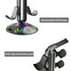 thumbnail image 4 of Soporte para Con Controlador Juego RGB Con Soporte para 3 5 Mm Y Tipo C (negro), 4 of 9