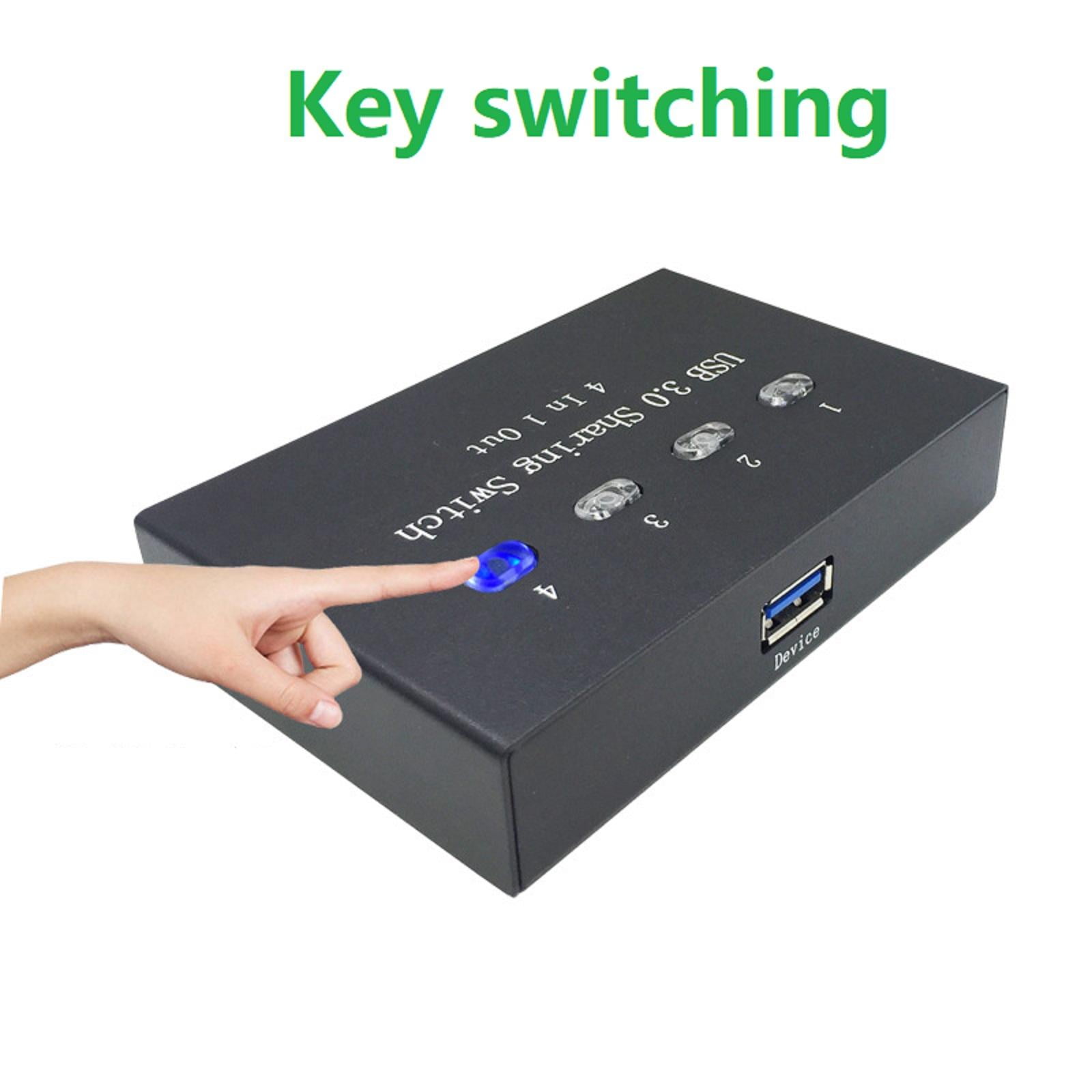 TAPDRA 4-in-1 USB 3.0 KVM Switch Fast Data Transfer, Easy Setup, Share USB Devices for Multiple Computers