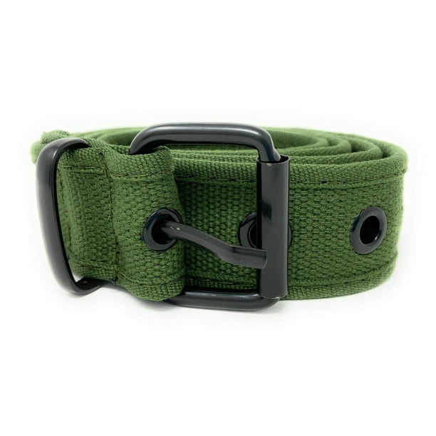 Casaba Canvas Belts Stylish 1 Hole Grommet Fabric Military Mens Women