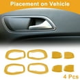 thumbnail image 3 of Cubierta de Tazón de Mango de Puerta Interior para Jeep Renegade 2015-2023 Marco de Decoración de Mango Interior Amarillo ABS 4 Pcs, 3 of 6