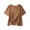 Coffee, variant on Linen T-Shirt for Women Casual Loose Fit Crew Neck Short Sleeve Blouse Summer Solid Color Breathable Tops Yellow XXXL