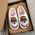 thumbnail image 2 of Christmas Slippers House Shoes for Women Fluffy Soft Cozy Bedroom Cartoon Plush Cute Slippers for Indoor Outdoor Use, 2 of 9