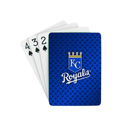 Plated Playing Card - MLB Kansas City Royals Diamond Plate Playing Cards, Includes all 52 cards and 2 Jokers Per Deck By Pro Specialties Group