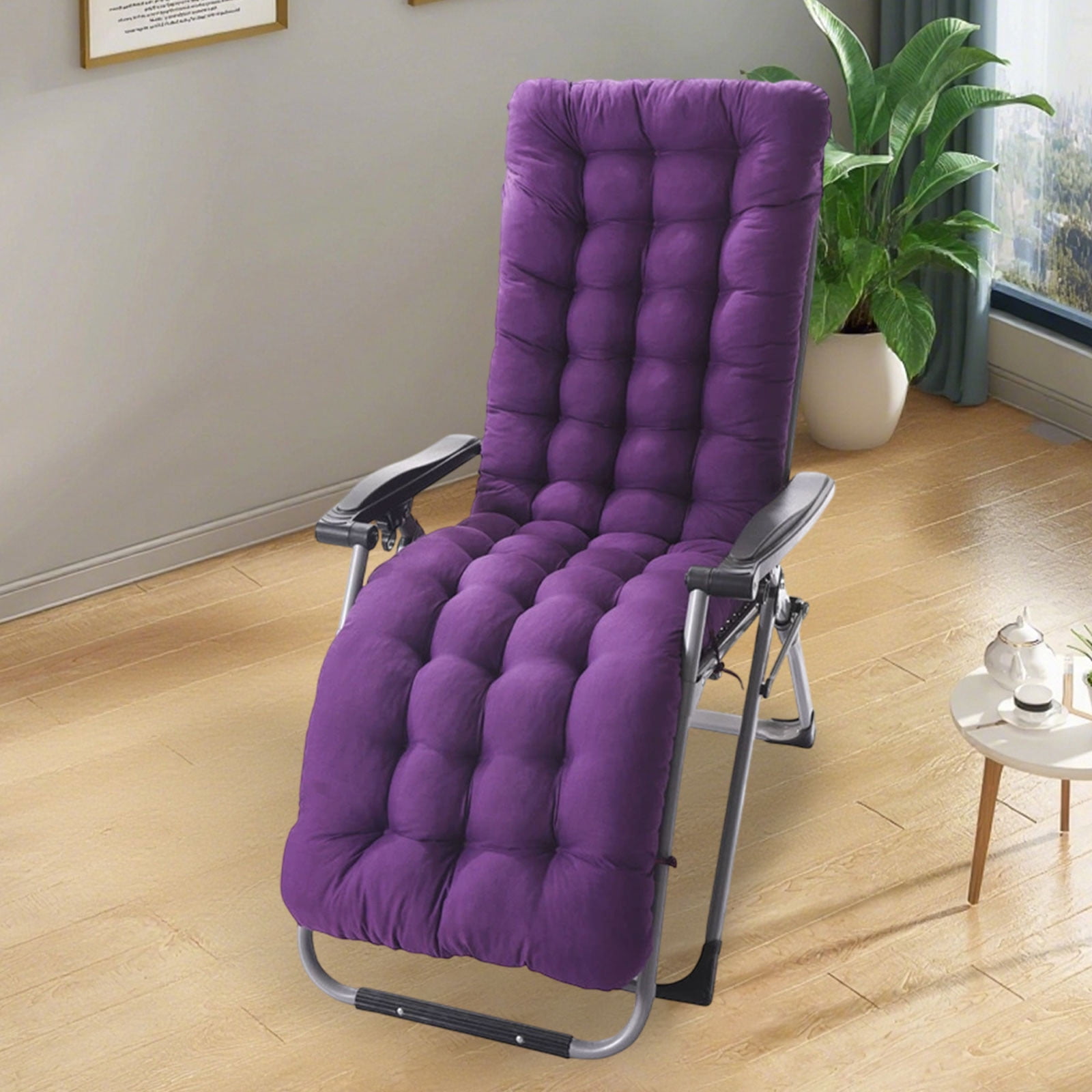 Lounge Chair Cushion,Outdoor Lounge Chair Cushions,Seat Cushions,Lounge Chair Cushion,Cushions for Outdoor Furniture,Patio Cushions Chaise Outdoor Mattress Recliner Quilted Thick(Purple)