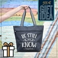 thumbnail image 4 of Be Still and Know Black Lexie  Tote Bag, 4 of 5