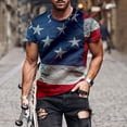 thumbnail image 2 of LYXSSBYX 4th of July Shirts for Men Big and Tall Summer Fashion Casual Men's Round Neck Printed T-Shirt Top, 2 of 5