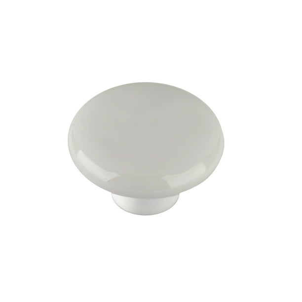 Mainstays 11/4" (32mm) Knob, White Plastic, 2 Pack Walmart