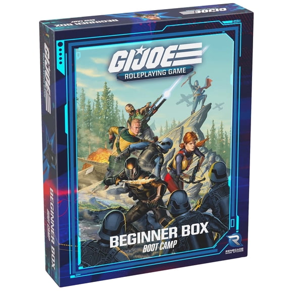 Renegade: G.I. JOE Roleplaying Game Beginner Box  - Everything You Need To Get Started, Dice-GM Screen-Action Packed Adventures, Age 14 , 2-6 Players