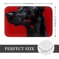 thumbnail image 2 of Rateoe Black Dog Red Background Pattern Flannel Door Mat Indoor Outdoor Entrance, Waterproof All-Weather Doormat,Fade Resistant, Low Profile Entryway Mat 16x24in, 2 of 7