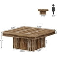 thumbnail image 2 of Tribesigns Coffee Table Square LED Coffee Table Engineered Wood Low Coffee Table for Living Room, 2 of 6