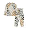 thumbnail image 2 of Wukai Geometric Print Women's Pajama Set - Soft Long Sleeve Sleepwear for Comfort and Style-X-Large, 2 of 9