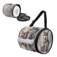 thumbnail image 2 of ZIATUBLE Wolf Snow Toilet Paper Holder Soft Paper Towel Hanging Organizer Foldable Camping Toilet Paper Pack with Adjustable Strap Traveling Toilet Paper Roll Bag Home Decor, 2 of 7