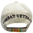 thumbnail image 4 of Vietnam Veteran Proudly Served Combat Veteran Ribbon Khaki Embroidered Cap Hat, 4 of 5