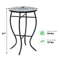 thumbnail image 4 of Costway Mosaic Side Table Accent Table Round Balcony Bistro End Table Orange, 4 of 10