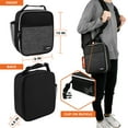 thumbnail image 4 of OPUX Premium Insulated Lunch Box, Soft School Lunch Bag for Kids Boys Girls, Leakproof Small Lunch Pail Men Women Work, Reusable Compact Cooler Tote Lunchbox for Office Adult, Heather Charcoal, 4 of 8