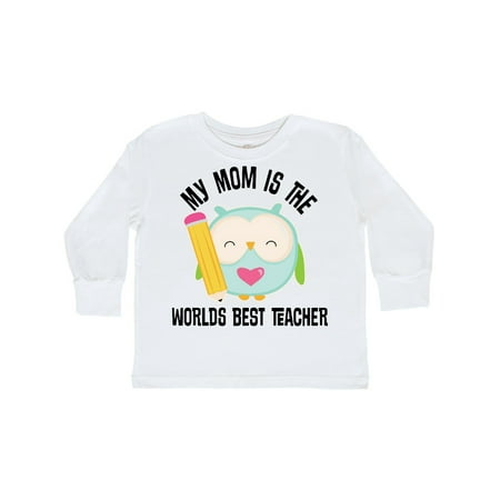 

Inktastic Teacher Mom School Owl Gift Toddler Toddler Girl Long Sleeve T-Shirt