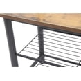 thumbnail image 3 of HOMEFORT 3-Tier Shoe Bench with 9 Hanging Hooks, Rustic Brown, 3 of 8