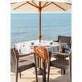 thumbnail image 2 of Outdoor Tablecloth with Umbrella Hole and Zipper, Thanksgiving Fall Square Table Cloth 60x60 Inch Waterproof Tablecloth, Blue Green Orange Pumpkin Leaf Wood Picnic Table Cover for Patio Camping, 2 of 7