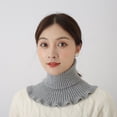 thumbnail image 4 of Zeus Comfortable Stretchy False Collar Knitted Fabric Practical Warm-keeping Neck Guard for Women, 4 of 7