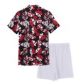 thumbnail image 3 of Vedolay Short Sets For Men Men's 2 Piece Outfits Short Sleeve Crew Neck T-Shirt and Shorts Sets,Black XL, 3 of 4